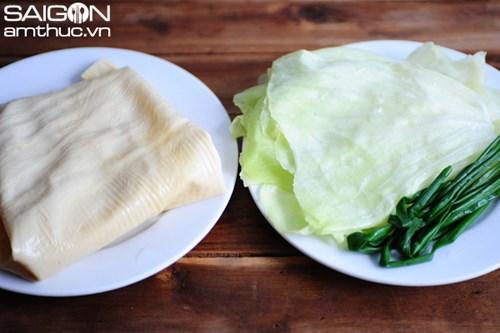Lạ miệng thịt cuộn bắp cải hấp nước tương