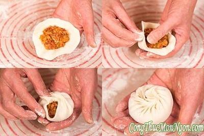 Lạ miệng với bánh bao nhân kim chi