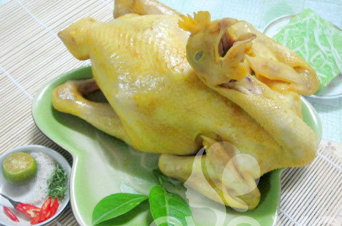 Lạ miệng với gà hấp muối