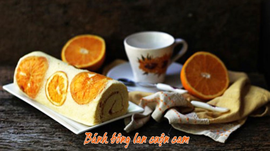 Làm bánh bông lan cuộn cam mềm xốp thơm ngon