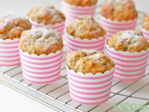 lam banh cupcake banana muffin cho ngay cuoi tuan Làm bánh cupcake Banana Muffin cho ngày cuối tuần