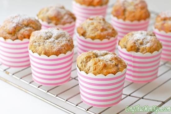 Làm bánh cupcake Banana Muffin cho ngày cuối tuần