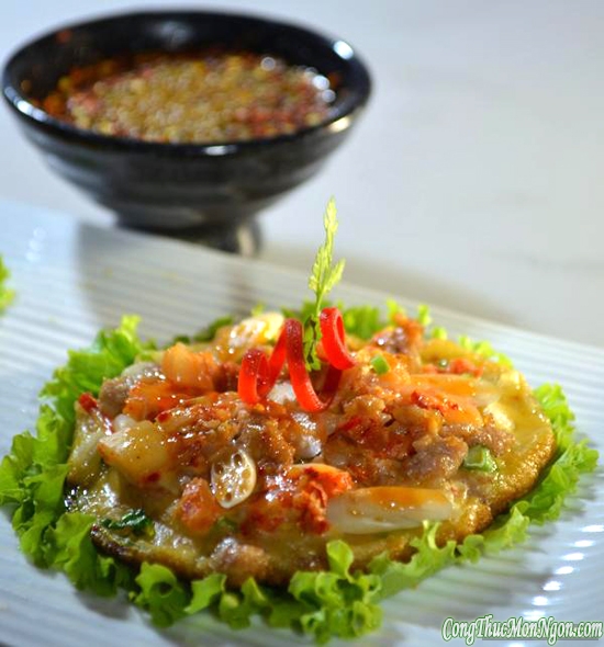 Làm bánh xèo kim chi giòn thơm chua cay mặn ngọt