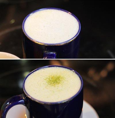 Làm latte trà xanh không khó