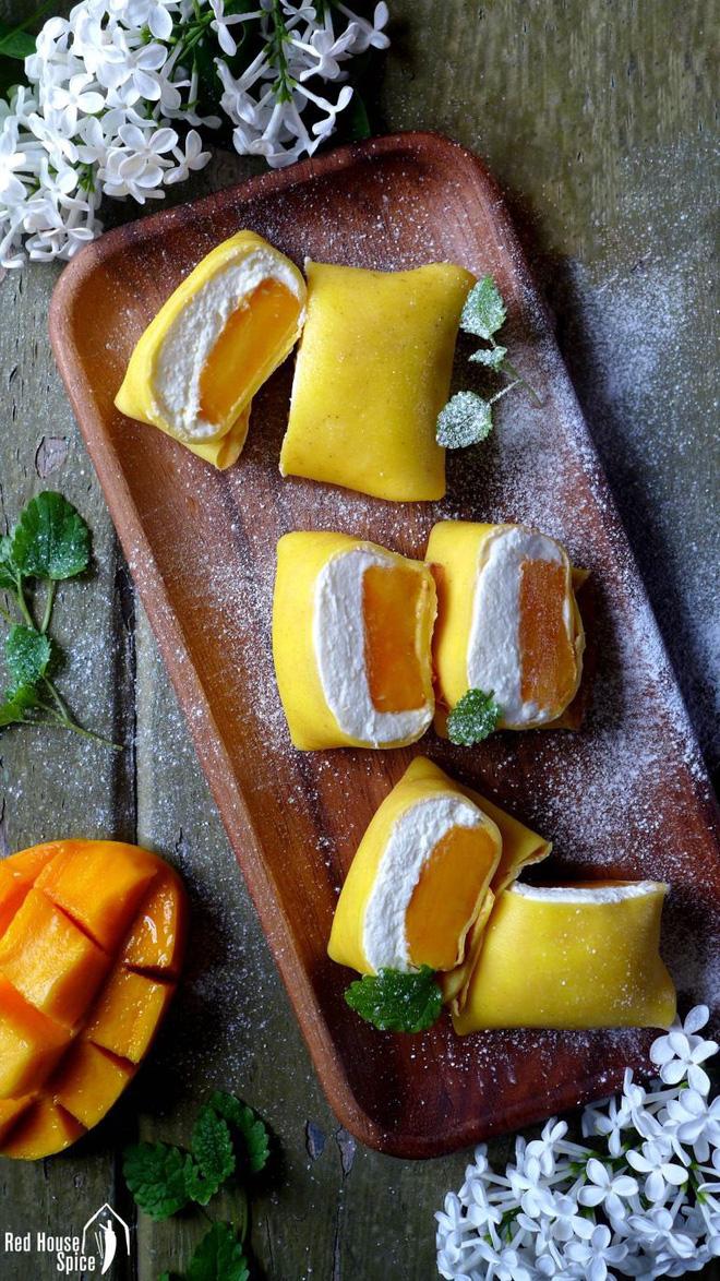 Làm pancake xoài ngọt thơm ăn một lại muốn ăn hai