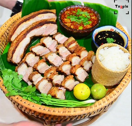 Làm thịt ba chỉ giòn bì đơn giản không ngờ