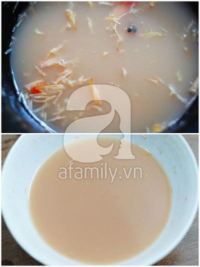 Mát lành canh rau dền nấu tôm