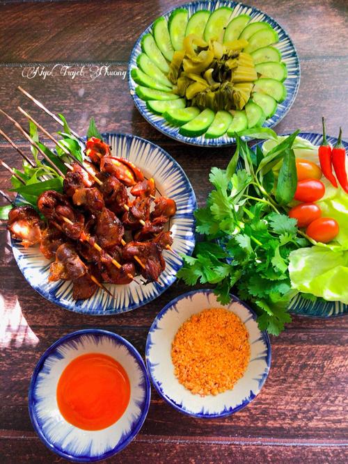 Mề gà nướng