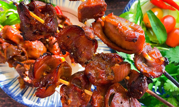 Mề gà nướng