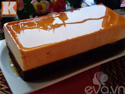 Mê mẩn với bánh flan bông lan socola ngon mát