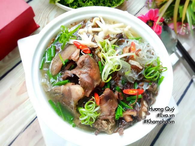Miến nấu bồ câu cả nhà ăn sáng vừa ngon vừa bổ