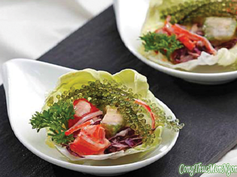 mon salad rong nho la mieng bo duong Món salad rong nho, lạ miệng, bổ dưỡng