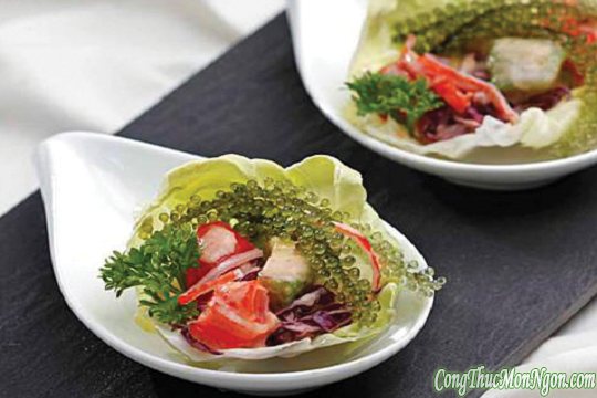 Món salad rong nho, lạ miệng, bổ dưỡng