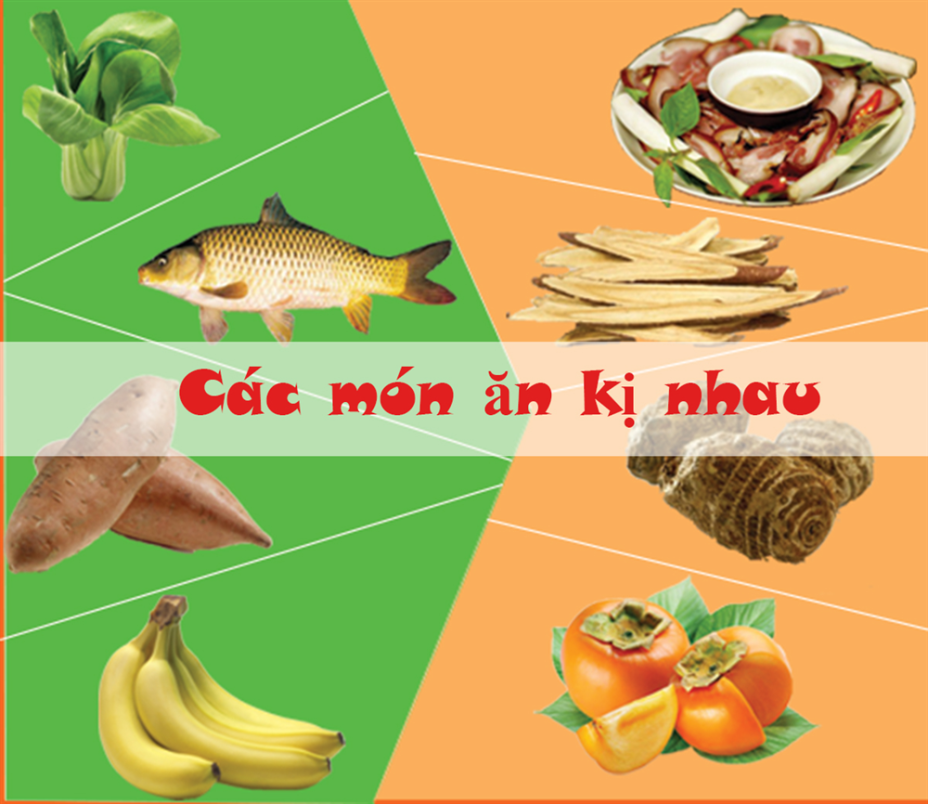 Một số món ăn kiêng kỵ nhau