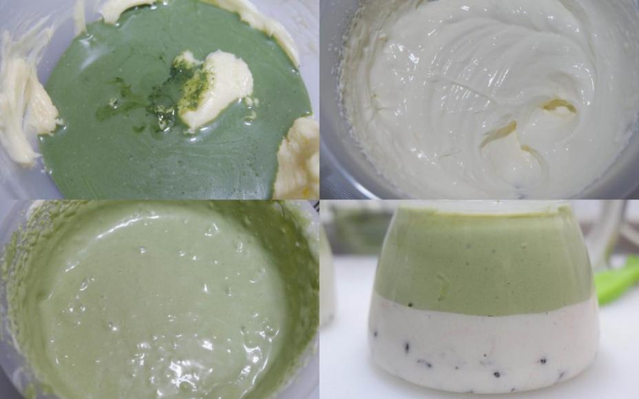 Mousse kem phô mai trà xanh món ngon mát lạnh cho ngày nắng