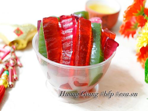 Mứt rau câu thơm dẻo lạ miệng, hấp dẫn ngày Tết
