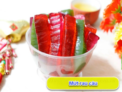 mut rau cau thom deo la mieng hap dan ngay tet Mứt rau câu thơm dẻo lạ miệng, hấp dẫn ngày Tết