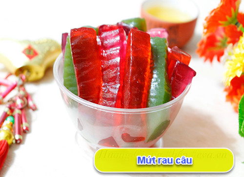 Mứt rau câu thơm dẻo lạ miệng, hấp dẫn ngày Tết