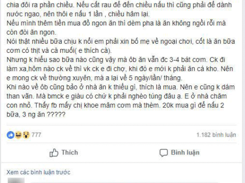 nang dau than tho me chong dua 20 nghin bao nau ngay 2 bua dau dau keu cuu ch Nàng dâu than thở mẹ chồng đưa 20 nghìn bảo nấu ngày 2 bữa, đau đầu "kêu cứu" chị em!