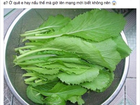 nau rau cai voi nuoc luoc ga vo bi chong hat do noi canh vi que anh chan Nấu rau cải với nước luộc gà, vợ bị chồng hất đổ nồi canh vì "quê anh chẳng nấu thế"