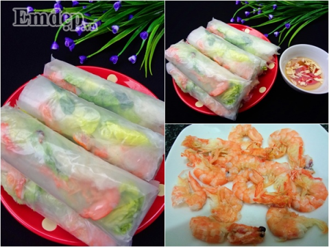 nem cuon tom ngon mieng doi vi bua com cuoi tuan Nem cuốn tôm ngon miệng đổi vị bữa cơm cuối tuần