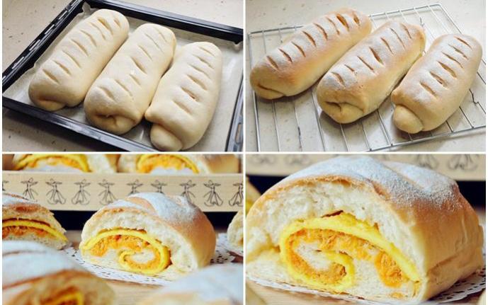 Ngày nghỉ làm bánh mì chà bông trứng chiên mời cả nhà ăn sáng