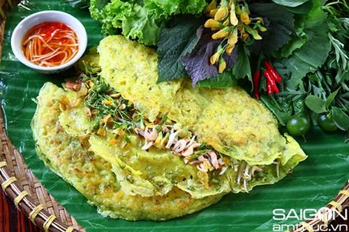 Ngon lạ bánh xèo bông điên điển