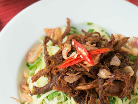 nom xoai bo kho chua cay ngon mieng Nộm xoài bò khô chua cay ngon miệng