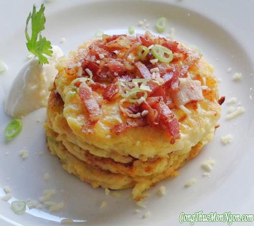 Pancake khoai tây đơn giản cho bữa sáng