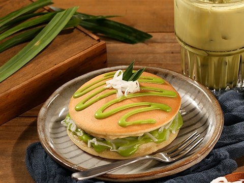 pancake la dua Pancake lá dứa