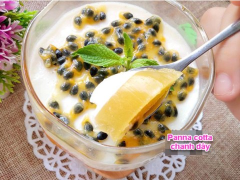 panna cotta chanh day chuan vi an da mieng mua he Panna cotta chanh dây chuẩn vị, ăn đã miệng mùa hè