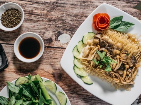 pho san tron nam Phở sắn trộn nấm