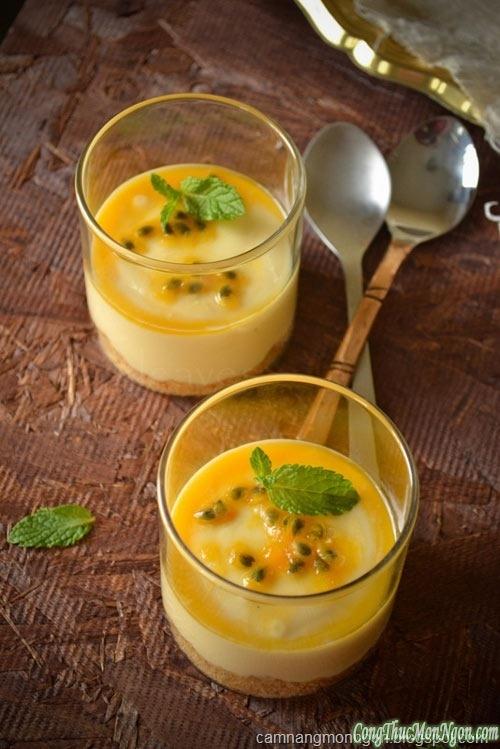 Pudding chanh leo tráng miệng tuyệt hảo