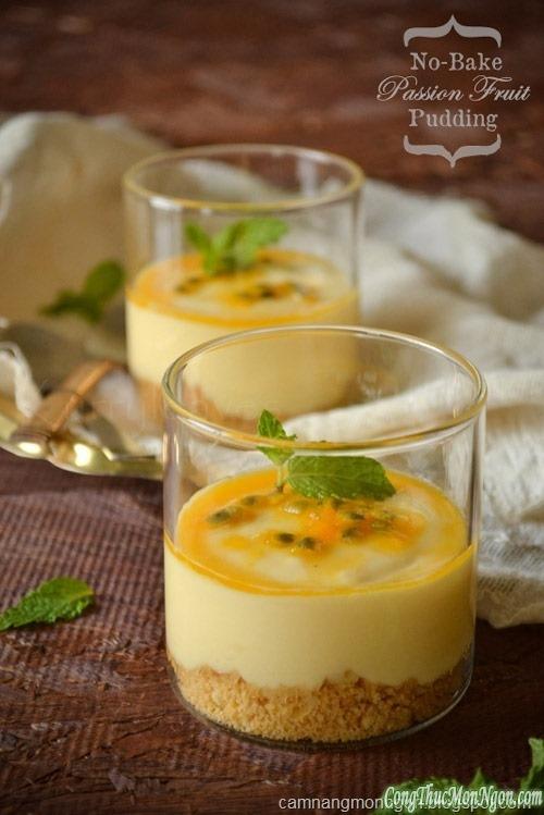 Pudding chanh leo tráng miệng tuyệt hảo