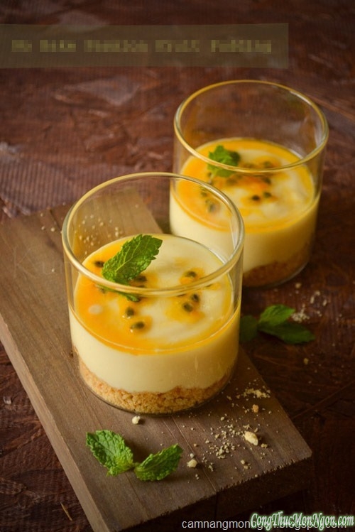 Pudding chanh leo tráng miệng tuyệt hảo