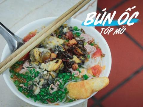 quan bun oc top mo hon 40 nam doc dao nhat ha noi ngay cuoi tuan ban gan ngh Quán bún ốc tóp mỡ hơn 40 năm độc đáo nhất Hà Nội, ngày cuối tuần bán gần nghìn bát