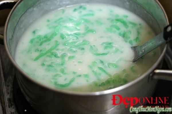 Rau câu bánh lọt, ngọt mát mê li