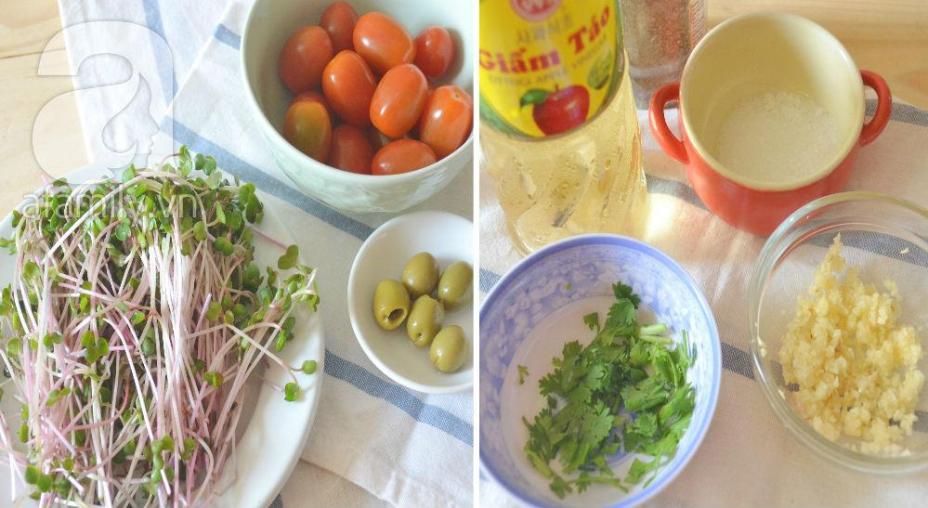 Salad rau mầm dầu giấm chống tăng cân dịp nghỉ lễ