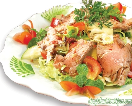 salad tron thit bo ngon mieng vua bo duong Salad trộn thịt bò ngon miệng, vừa bổ dưỡng