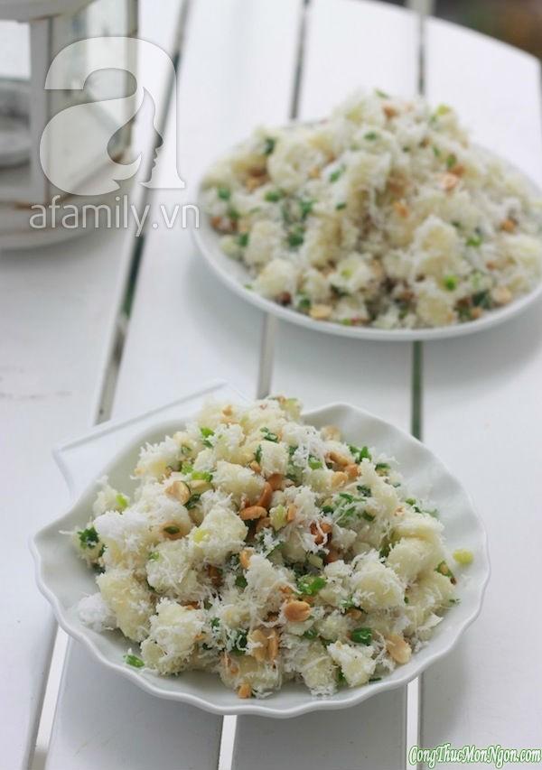 Sắn trộn dừa - món ăn vặt mới cho mùa lạnh