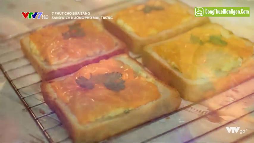 Sandwich nướng phô mai, trứng