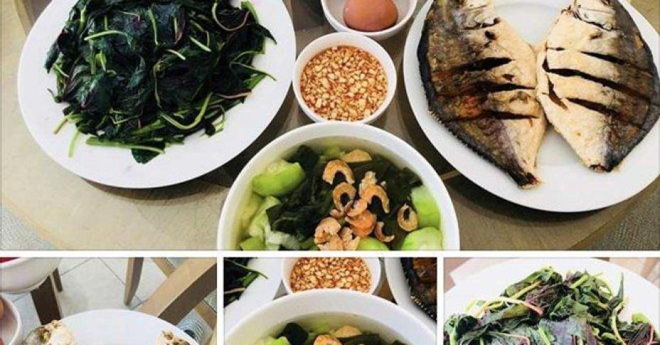 Sao Việt khoe mâm cơm 