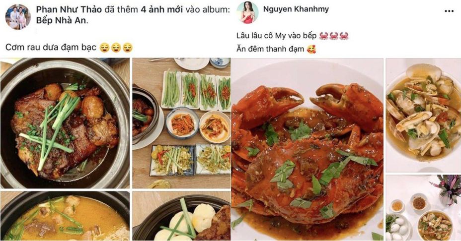 Sao Việt khoe mâm cơm 