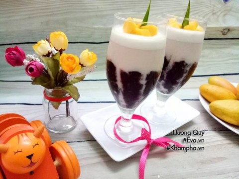 sap he chi em hoc voi lam pudding nep cam vua la vua ngon dai ca nha Sắp hè, chị em học vội làm pudding nếp cẩm vừa lạ vừa ngon đãi cả nhà