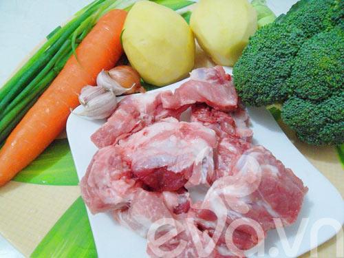 Sườn hầm rau củ ngon ngọt