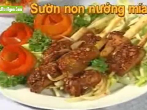 suon non nuong mia video huong dan Sườn non nướng mía (video hướng dẫn)