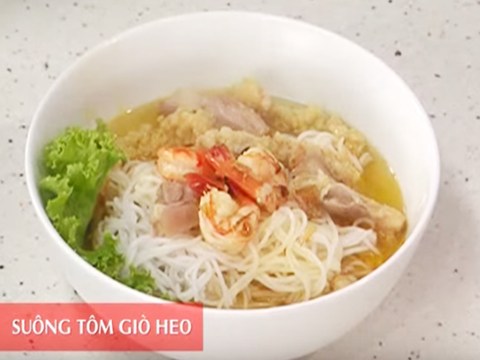 suong tom gio heo Suông tôm giò heo