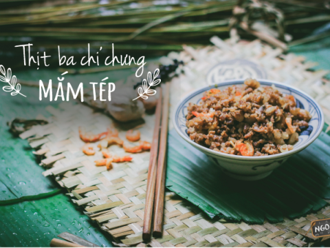 thit ba chi chung mam tep nghe da thay them Thịt ba chỉ chưng mắm tép - nghe đã thấy thèm