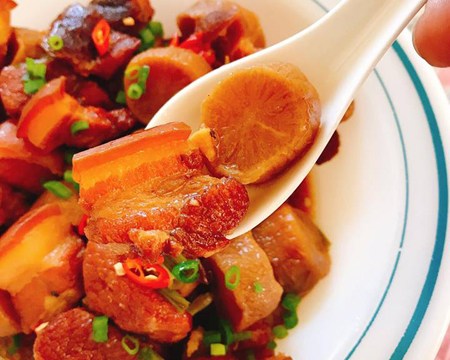 thit kho cu cai muoi Thịt kho củ cải muối