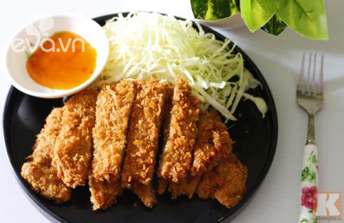 Thịt lợn chiên xù giòn giòn ngon miệng